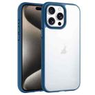 For iPhone 15 Pro Phantom Frosted Airbag Shockproof Transparent Phone Case(Blue) - 1