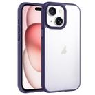 For iPhone 15 Phantom Frosted Airbag Shockproof Transparent Phone Case(Purple) - 1