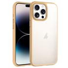 For iPhone 14 Pro Phantom Frosted Airbag Shockproof Transparent Phone Case(Yellow) - 1