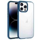 For iPhone 14 Pro Phantom Frosted Airbag Shockproof Transparent Phone Case(Blue) - 1