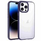 For iPhone 14 Pro Max Phantom Frosted Airbag Shockproof Transparent Phone Case(Purple) - 1