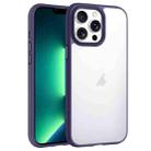 For iPhone 13 Pro Max Phantom Frosted Airbag Shockproof Transparent Phone Case(Purple) - 1