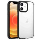 For iPhone 12 Phantom Frosted Airbag Shockproof Transparent Phone Case(Black) - 1