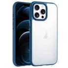 For iPhone 12 Pro Max Phantom Frosted Airbag Shockproof Transparent Phone Case(Blue) - 1