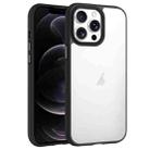 For iPhone 12 Pro Phantom Frosted Airbag Shockproof Transparent Phone Case(Black) - 1