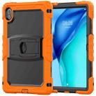 For Huawei MatePad SE 11 2024 Silicone Hydric PC Tablet Case with Shoulder Strap & Holder(Orange) - 2