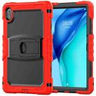 For Huawei MatePad SE 11 2024 Silicone Hydric PC Tablet Case with Shoulder Strap & Holder(Red) - 2