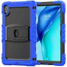 For Huawei MatePad SE 11 2024 Silicone Hydric PC Tablet Case with Shoulder Strap & Holder(Dark Blue) - 2