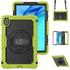 For Huawei MatePad SE 11 2024 Silicone Hybrid PC Tablet Case with Shoulder Strap(Yellow Green) - 1