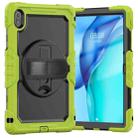 For Huawei MatePad SE 11 2024 Silicone Hybrid PC Tablet Case with Shoulder Strap(Yellow Green) - 2