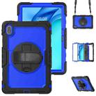 For Huawei MatePad SE 11 2024 Silicone Hybrid PC Tablet Case with Shoulder Strap(Blue PC) - 1
