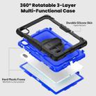 For Huawei MatePad SE 11 2024 Silicone Hybrid PC Tablet Case with Shoulder Strap(Blue PC) - 3