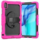 For Huawei MatePad SE 11 2024 Silicone Hybrid PC Tablet Case with Shoulder Strap(Rose Red) - 2
