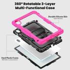 For Huawei MatePad SE 11 2024 Silicone Hybrid PC Tablet Case with Shoulder Strap(Rose Red) - 3