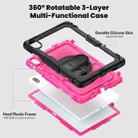 For Huawei MatePad SE 11 2024 Silicone Hybrid PC Tablet Case with Shoulder Strap(Rose Red PC) - 3