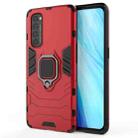 For OPPO Reno4 Pro Shockproof PC + TPU Protective Case with Magnetic Ring Holder(Red) - 2