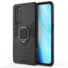 For OPPO Reno4 Pro Shockproof PC + TPU Protective Case with Magnetic Ring Holder(Black) - 2