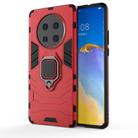 For Huawei Mate 40 Pro Shockproof PC + TPU Protective Case with Magnetic Ring Holder(Red) - 2