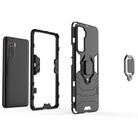 For Vivo iQOO 5 5G Shockproof PC + TPU Protective Case with Magnetic Ring Holder(Black) - 3