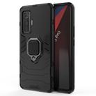 For Vivo iQOO 5 Pro 5G Shockproof PC + TPU Protective Case with Magnetic Ring Holder(Black) - 2