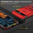 For Google Pixel 9a Armor PC + TPU Camera Shield Phone Case(Red) - 3
