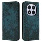For Redmi Note 14 Pro / 14 Pro+ 5G Retro Elephant Embossed Leather Phone Case(Green) - 1