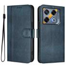 For Infinix GT 20 Pro 5G Line Splicing Buckle Retro Leather Phone Case(Dark Blue) - 2