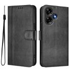 For Infinix Hot 30 4G Line Splicing Buckle Retro Leather Phone Case(Black) - 2