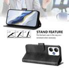 For Infinix Hot 30 Play 4G / Hot 30 Play NFC Line Splicing Buckle Retro Leather Phone Case(Black) - 3