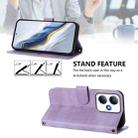 For Infinix Hot 30 Play 4G / Hot 30 Play NFC Line Splicing Buckle Retro Leather Phone Case(Purple) - 3