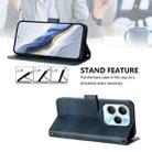 For Infinix Hot 40 4G / Hot 40 Pro 4G Line Splicing Buckle Retro Leather Phone Case(Dark Blue) - 3