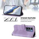 For Infinix Hot 50 Pro+ 4G Line Splicing Buckle Retro Leather Phone Case(Purple) - 3
