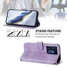 For Infinix Note 12 Pro 5G Line Splicing Buckle Retro Leather Phone Case(Purple) - 3