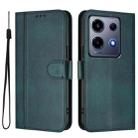 For Infinix Note 30 VIP Line Splicing Buckle Retro Leather Phone Case(Dark Green) - 2