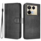 For Infinix Note 40 Pro 4G / 5G / 40 Pro+ 5G Line Splicing Buckle Retro Leather Phone Case(Black) - 2