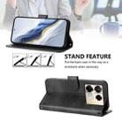 For Infinix Note 40 Pro 4G / 5G / 40 Pro+ 5G Line Splicing Buckle Retro Leather Phone Case(Black) - 3