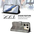 For Infinix Note 40 Pro 4G / 5G / 40 Pro+ 5G Line Splicing Buckle Retro Leather Phone Case(Grey) - 3