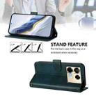 For Infinix Note 40 Pro 4G / 5G / 40 Pro+ 5G Line Splicing Buckle Retro Leather Phone Case(Dark Green) - 3