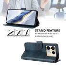 For Infinix Note 40 Pro 4G / 5G / 40 Pro+ 5G Line Splicing Buckle Retro Leather Phone Case(Dark Blue) - 3