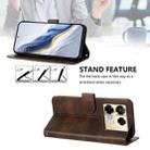 For Infinix Note 40 Pro 4G / 5G / 40 Pro+ 5G Line Splicing Buckle Retro Leather Phone Case(Brown) - 3