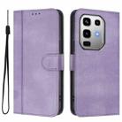 For Infinix Note 50 Pro 4G / 50 4G Line Splicing Buckle Retro Leather Phone Case(Purple) - 2