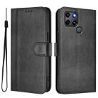 For Infinix Smart 6 / 6 HD Line Splicing Buckle Retro Leather Phone Case(Black) - 2
