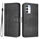 For Infinix Zero 5G 2023 Line Splicing Buckle Retro Leather Phone Case(Black) - 2