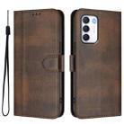 For Infinix Zero 5G 2023 Line Splicing Buckle Retro Leather Phone Case(Brown) - 2