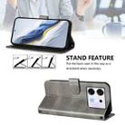 For Infinix Zero 30 5G Line Splicing Buckle Retro Leather Phone Case(Grey) - 3