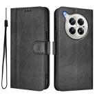 For Infinix Zero 40 4G / 5G Line Splicing Buckle Retro Leather Phone Case(Black) - 2