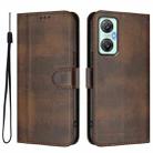 For Infinix Hot 20S / 20 Pro Line Splicing Buckle Retro Leather Phone Case(Brown) - 2