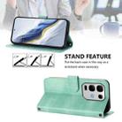 For Infinix Note 50s Line Splicing Buckle Retro Leather Phone Case(Mint) - 3