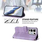 For Infinix Note 50s Line Splicing Buckle Retro Leather Phone Case(Purple) - 3
