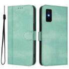 For Infinix GT 30 Pro Line Splicing Buckle Retro Leather Phone Case(Mint) - 2